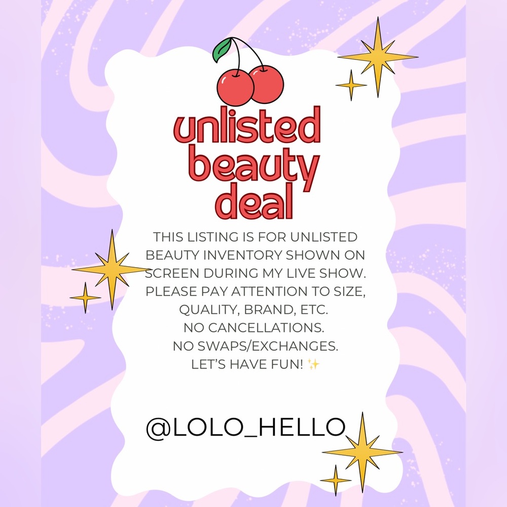 $5 #55-100 beauty show✨no cancellations